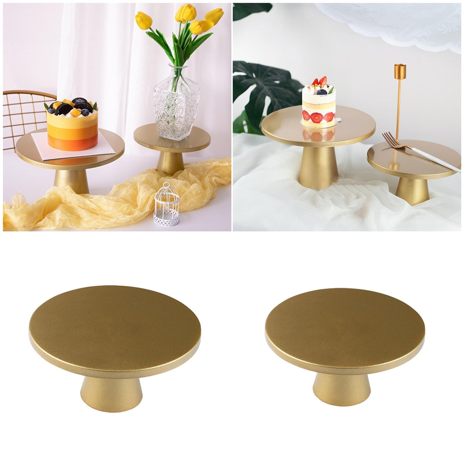 Plateforme de service à dessert en fer - Présentoir à étages - Table élégante pour pâtisseries - Pour la restauration, les événements, la maison - Table à dessert en métal antirouille
