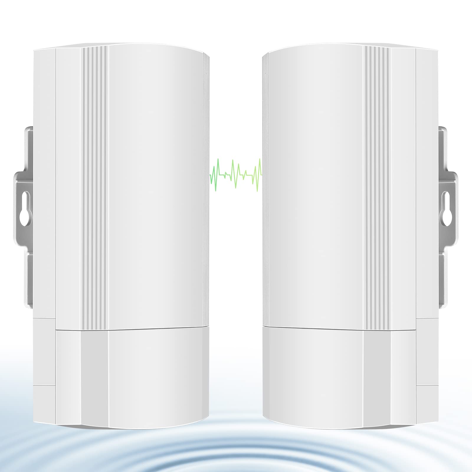 UeeVii CPE58G 5.8G Point to Point WiFi Wireless Bridge, Outdoor 1.3mi Long Range, 100M Ethernet, 900M Bandwidth, 12dBi Antenna, IP65 Waterproof, 24V PoE Injector Included, Ideal for Barn or Shop