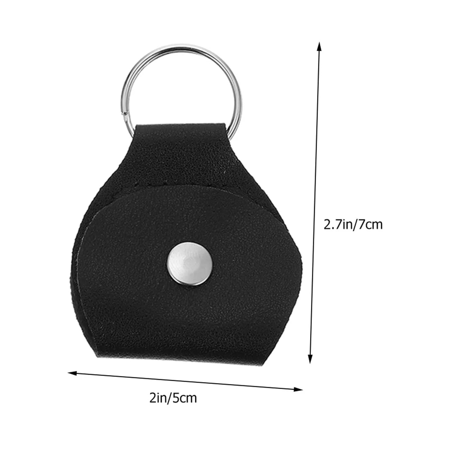 Uchwyt na kostki do gitary, 10 szt. Czarne etui na plektron z PU, 7x5x0,3 cm, mieści wiele kostek