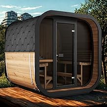 Model CL7G, Cube-Series Outdoor Home Sauna Kit, Up to 6 Persons (Sauna Heater & Sauna Stones Included)