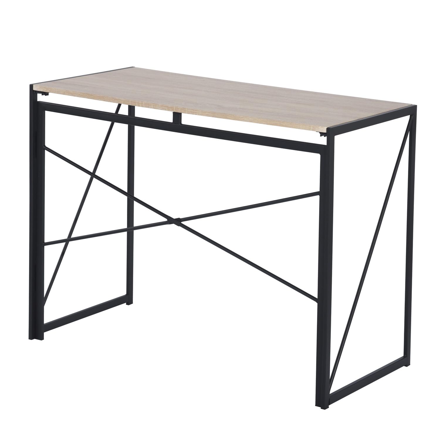 FurnitureR Tables pour Formation, Desk D'étude Polyvalentes pour Ecoles, Table Pliante Efficace, Cadre en MDF et Métal, Pas de Montage Nécessaire, 100 x 50 x 75cm, Oak