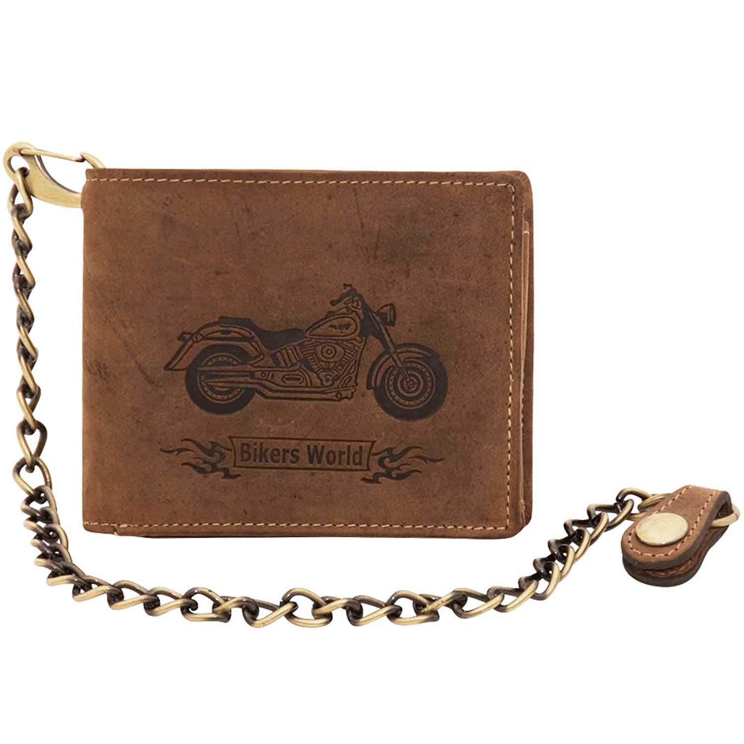 Portefeuille avec chaîne de vélo-bilderpalette g1796 "save «-quer portefeuille en cuir de la marque greenburry