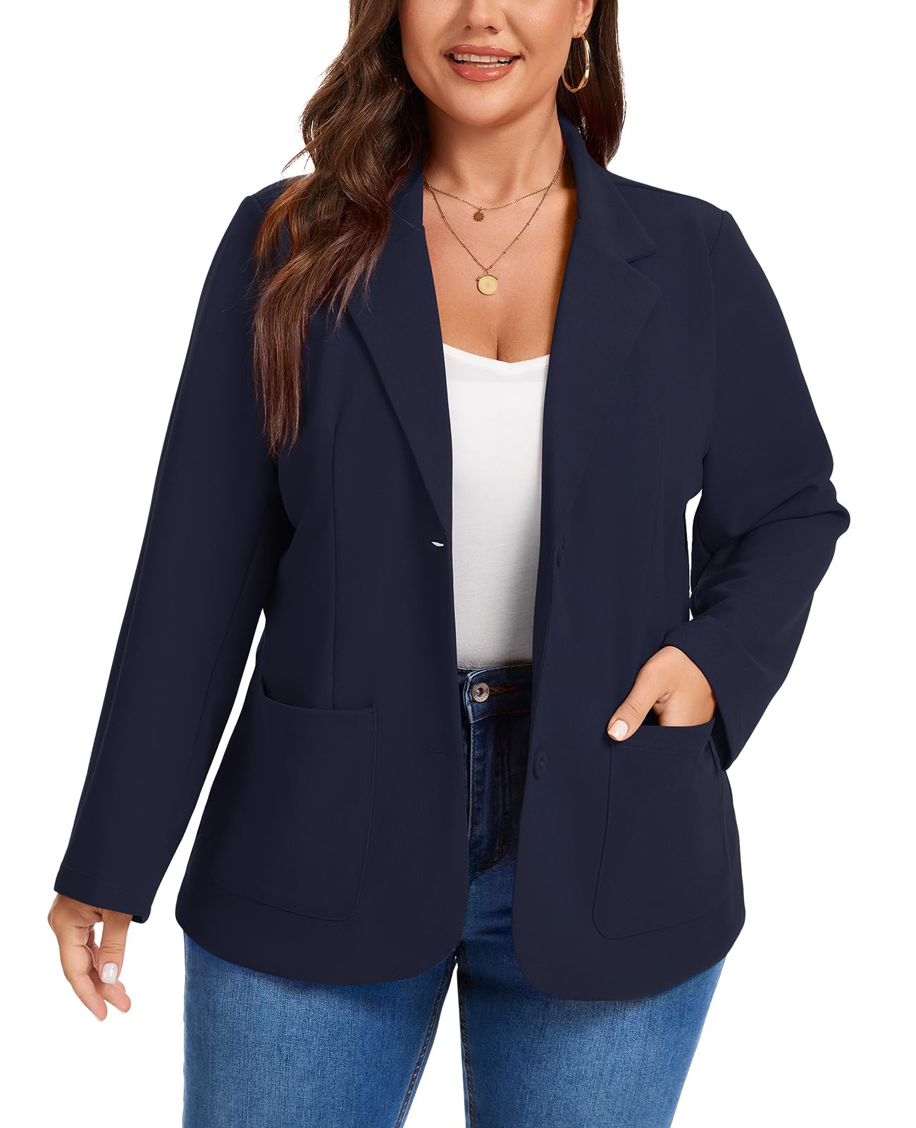 MINTLIMIT Plus Size Blazer Suit Jacket for Women Long Sleeve Lapel Blazers Jackets Casual Dressy Work Fashion Tailored