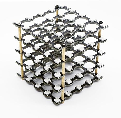 Treedix WS2812B 5050 RGB LED tablero de luz LED Kit de luz LED DIY cuadrado LED digital direccionable individualmente 5x5x5 para niños y