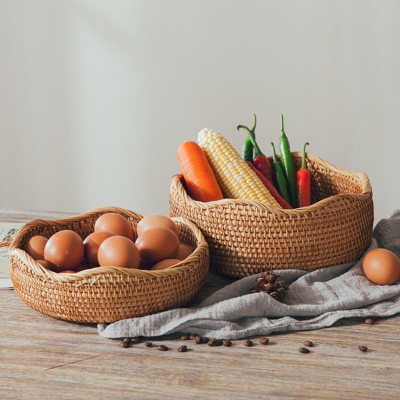 Rattan-Bread-Basket-Hand-Woven-Fruit-Basket-Wicker-Serving-Basket-Bowl-Decorative-Baskets-for-Kitchen-Counter-Organizing-Set-of-3-Wave