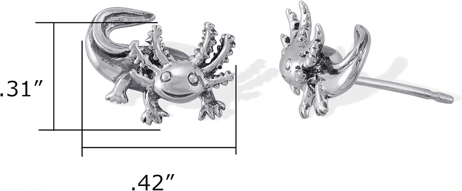 Boma Jewelry Sterling Silver Axolotl Stud Earrings - Image 5