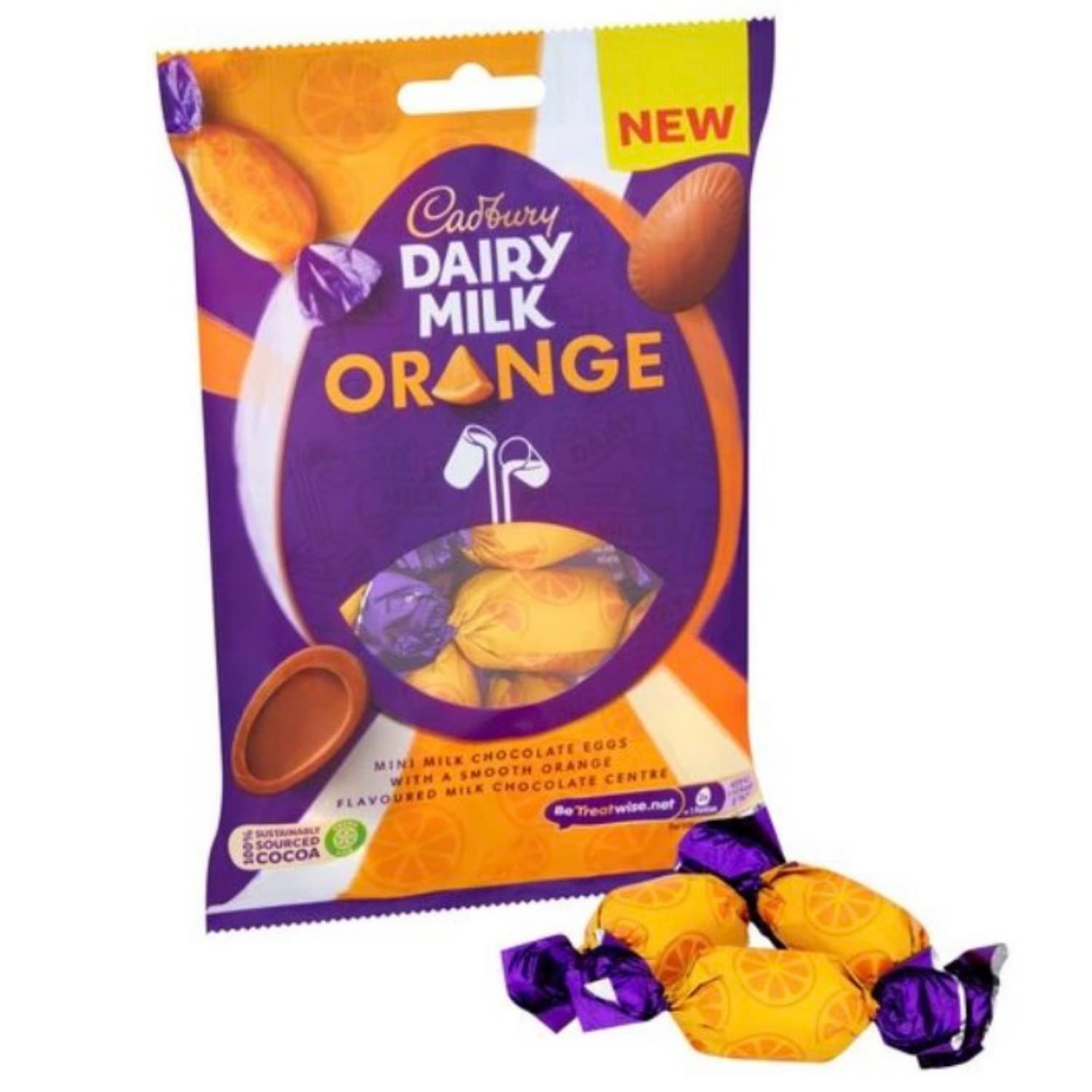 Buy Cadbury Dairy Milk Orange Mini Milk Chocolate Eggs with a Smooth