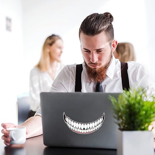 Miniatura 2 de Royalo - Calcomanías decorativas para casco, calcomanías de sonrisa, calcomanías de dientes para automóvil, calcomanías para casco para decorar el