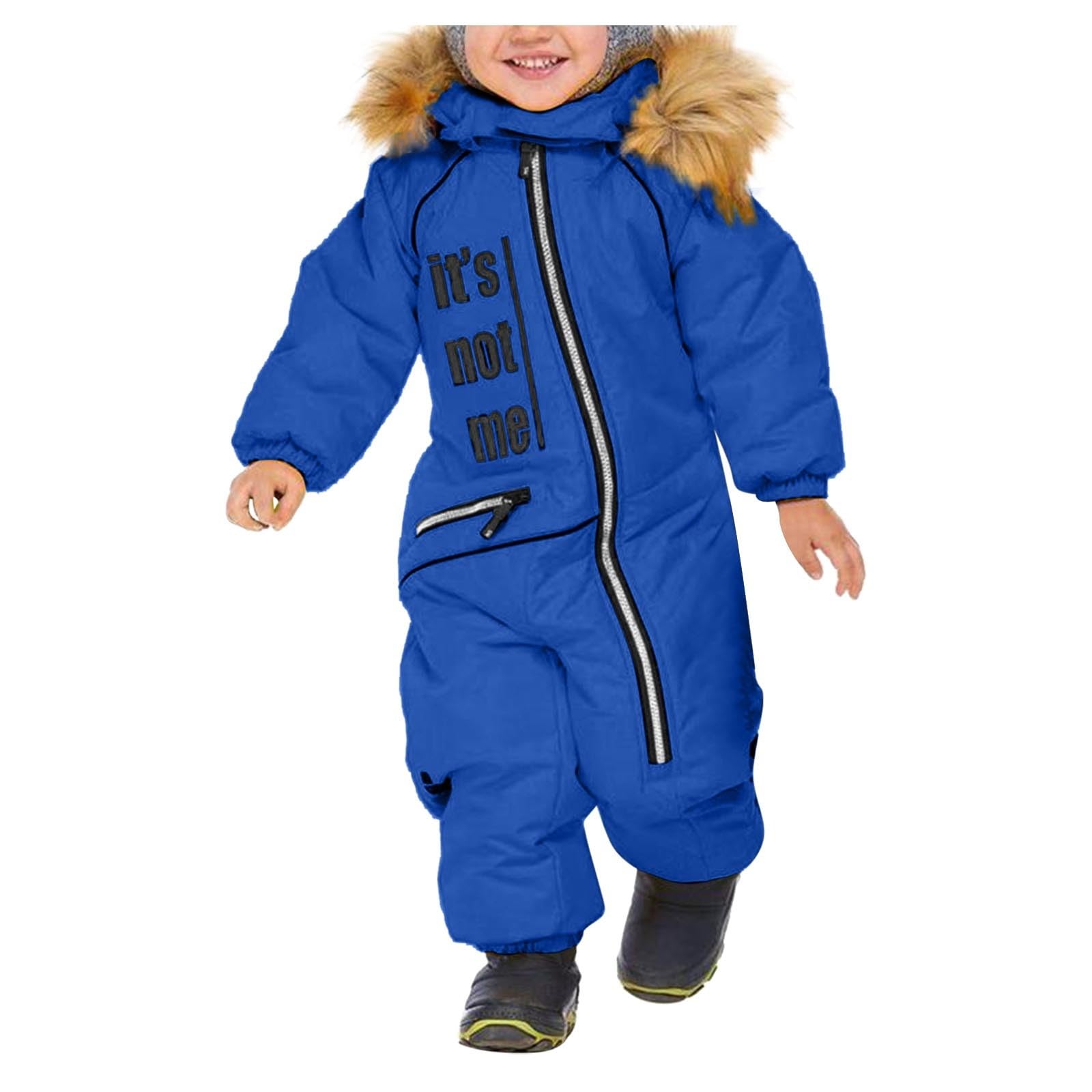 Generisch 2026 Schneeanzug Thermo Skianzug Winter Overall mit abnehmbarer Winddichter Matschanzug Outdoor Softshell Warme Kinderbekleidung