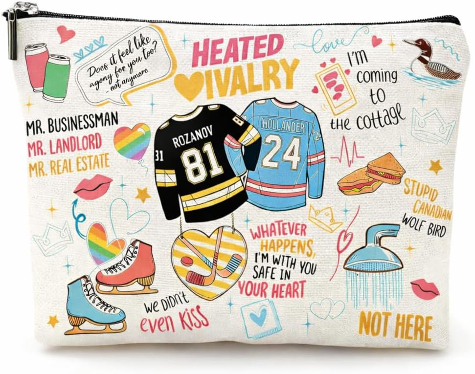 Heated Makeup Bag for Ilya and Shane Fans,Travel Cosmetic Bag Stupid Canadian Wolf Bird Cosmetic Pouch, Im Coming to the Cottage Funny Gift for Cottage Lovers