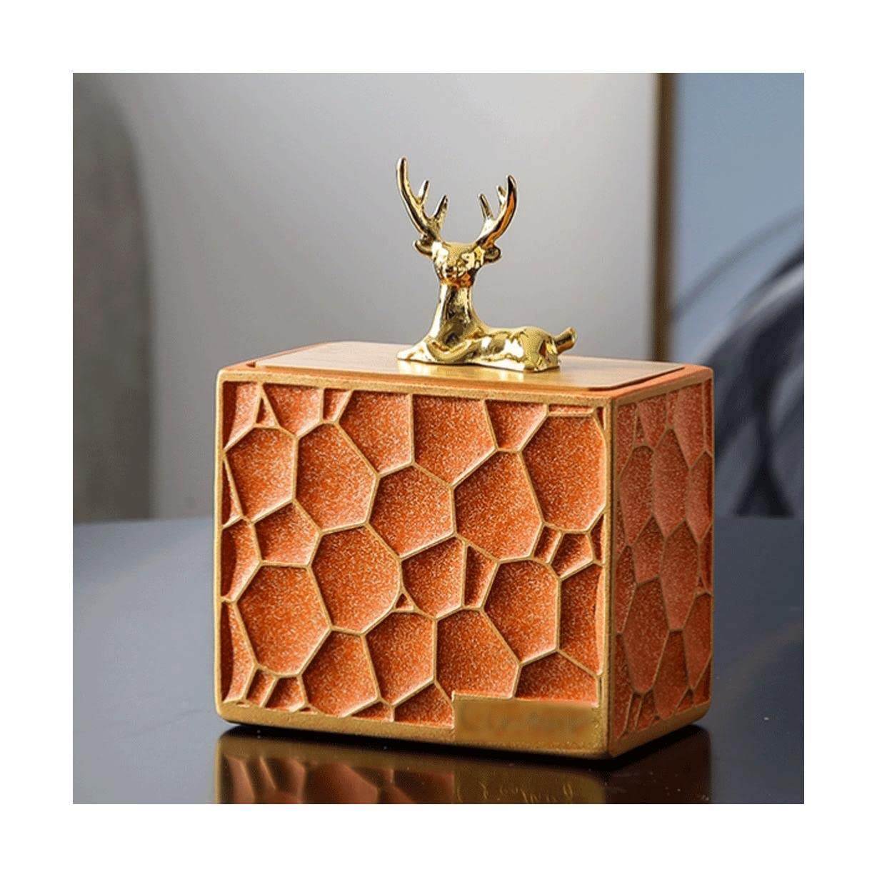 MRKU Toothpicks Dispenser Toothpick Box Holder Fashion Resin Container with Lid Compartment Container Chic