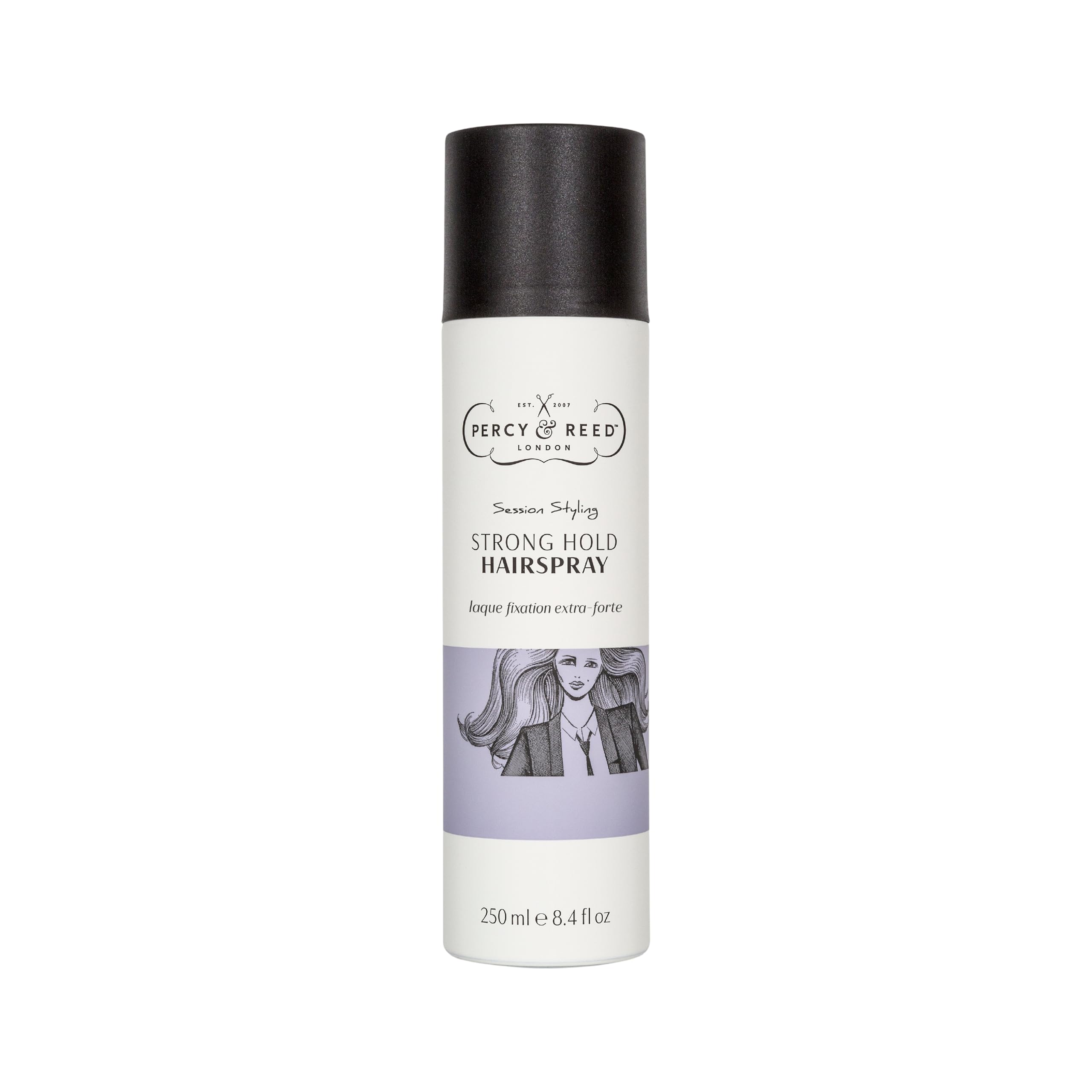 Percy & Reed Strong Hold Hairspray 250ml, Hair Spray Strong Hold, Lightweight Long Lasting Control, Heat Protection, Humidity Defence, Tames Frizz and Flyaways, No Sticky, Session Styling Collection