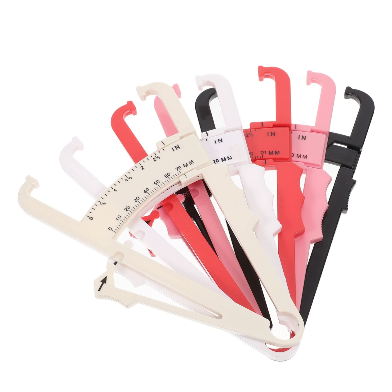 KOMBIUDA Fat Percentage Calipers 5pcs Calipers for Arms Thighs Calves Chest Waist Buttocks Portable Measurement Tool