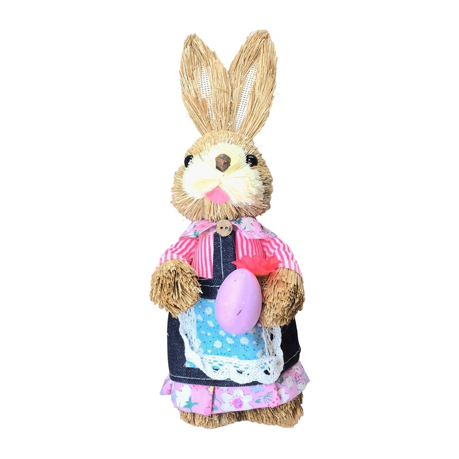 our fave Rural Braided Easter Hare Statue Ornament Creative Touch for Countrysides Charm Interior Detail 20x10cm Straw Hare Figurine
