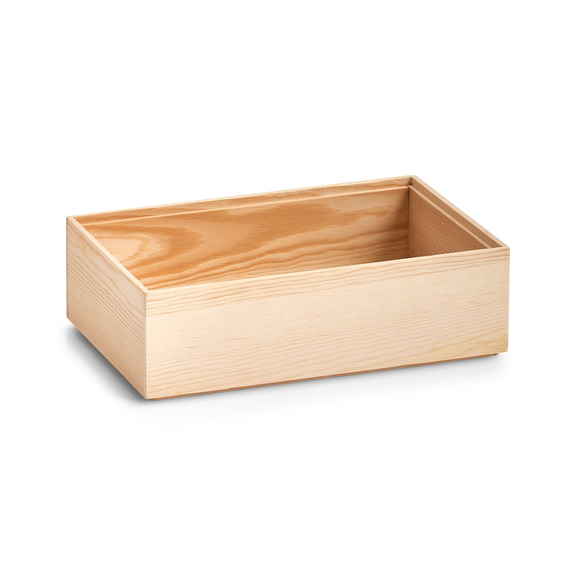Zeller Pine Storage Box, natural, ca. 23 x 15 x 7 cm