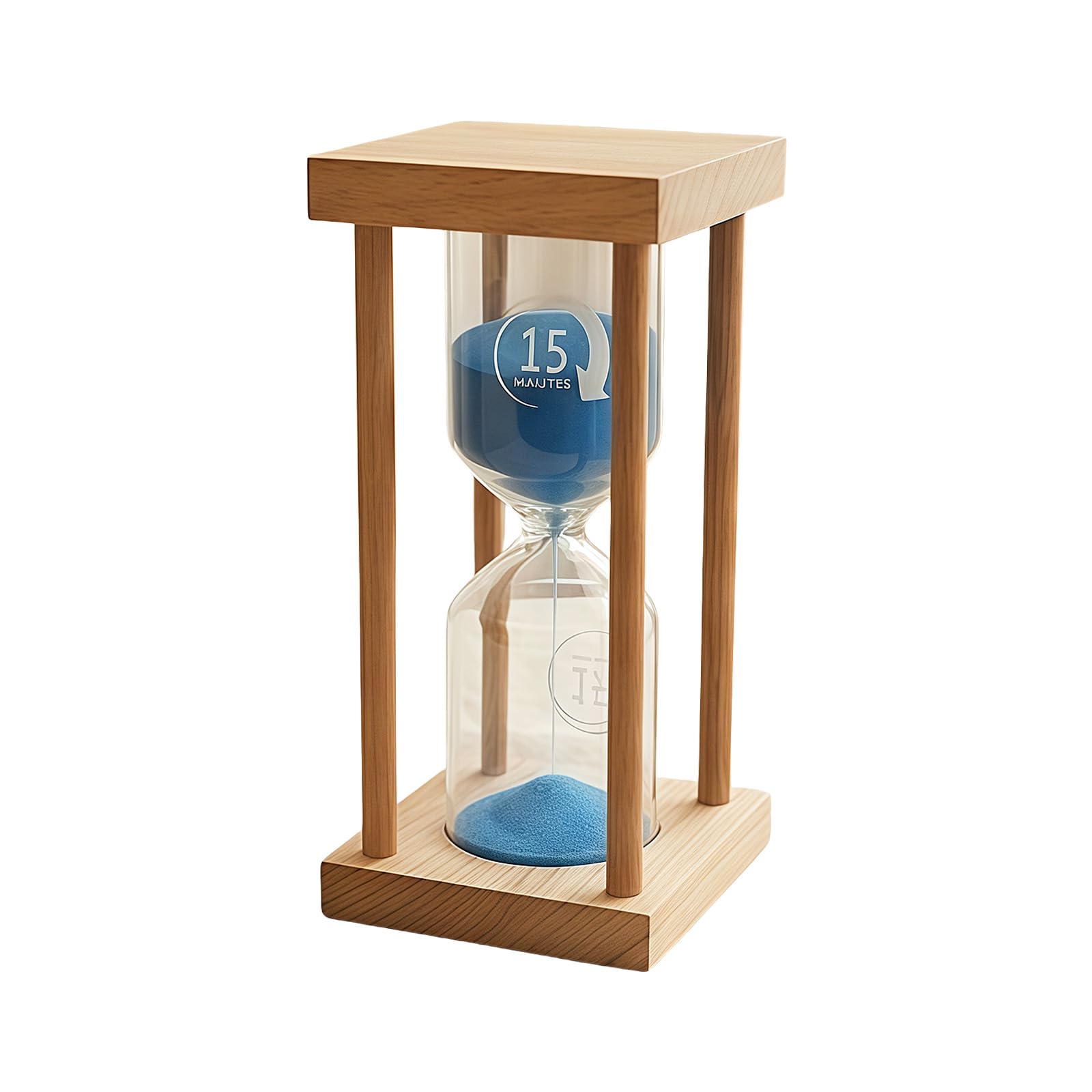Nucelit Wooden Sandglasses with Soft Glowing Technology to Track Time in Low Light Glowing Wood Timbers
