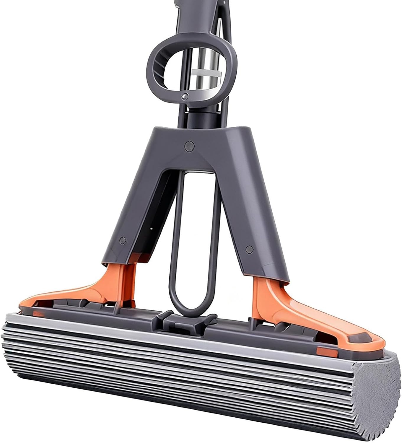 Telescopic Pole Sponge Mop, 2 Replacement Heads - Absorbent Floor Cleaning