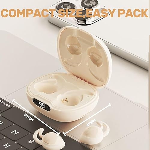 Miniatura 6 de 2023 - Auriculares para dormir pequeños con Bluetooth, pequeños y pequeños para dormir de lado, auriculares inalámbricos ocultos para orejas