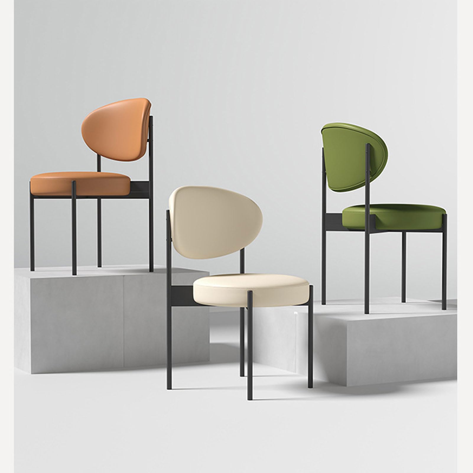 Amazon｜ダイニングチェア、マイクロファイバーレザー張りの椅子、化粧