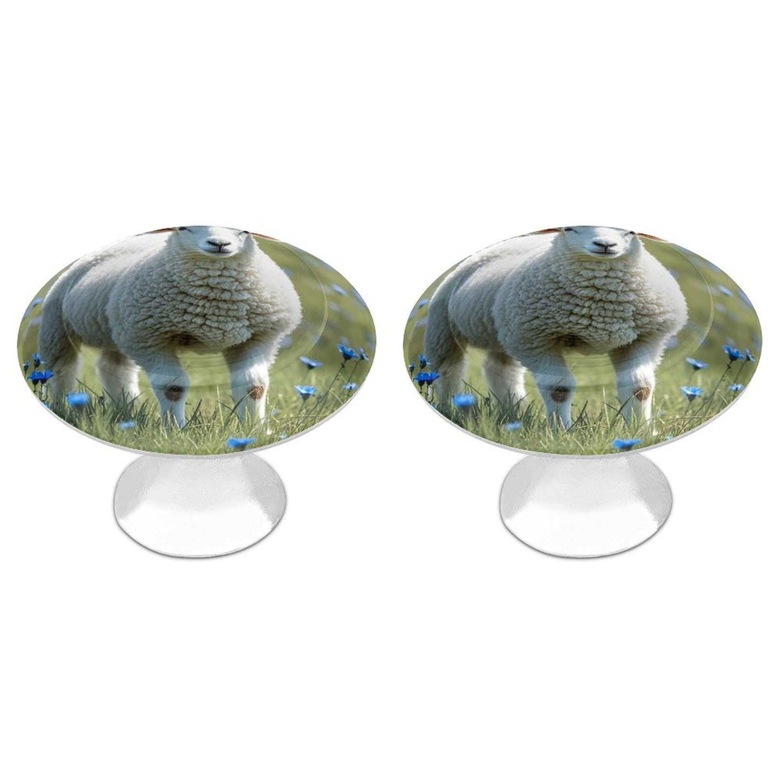 Vstadank Style Sheep Cabinet Knob 2 Pack Round Drawer Pull Kitchen Cabinet Hardware Stainless Steel Dresser Drawer Knob Simple Cabinet Pull For Dresser Closet Door Knobs Cupboard