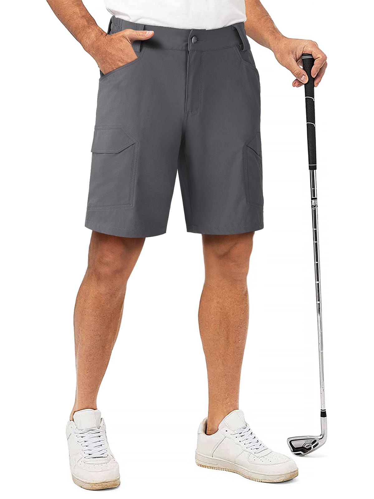 FREEKITEMen's Hiking Cargo Shorts Lightweight Water Resistant Tactical Quick Dry Shorts for Men Travel Work Casual with 6 Pockets