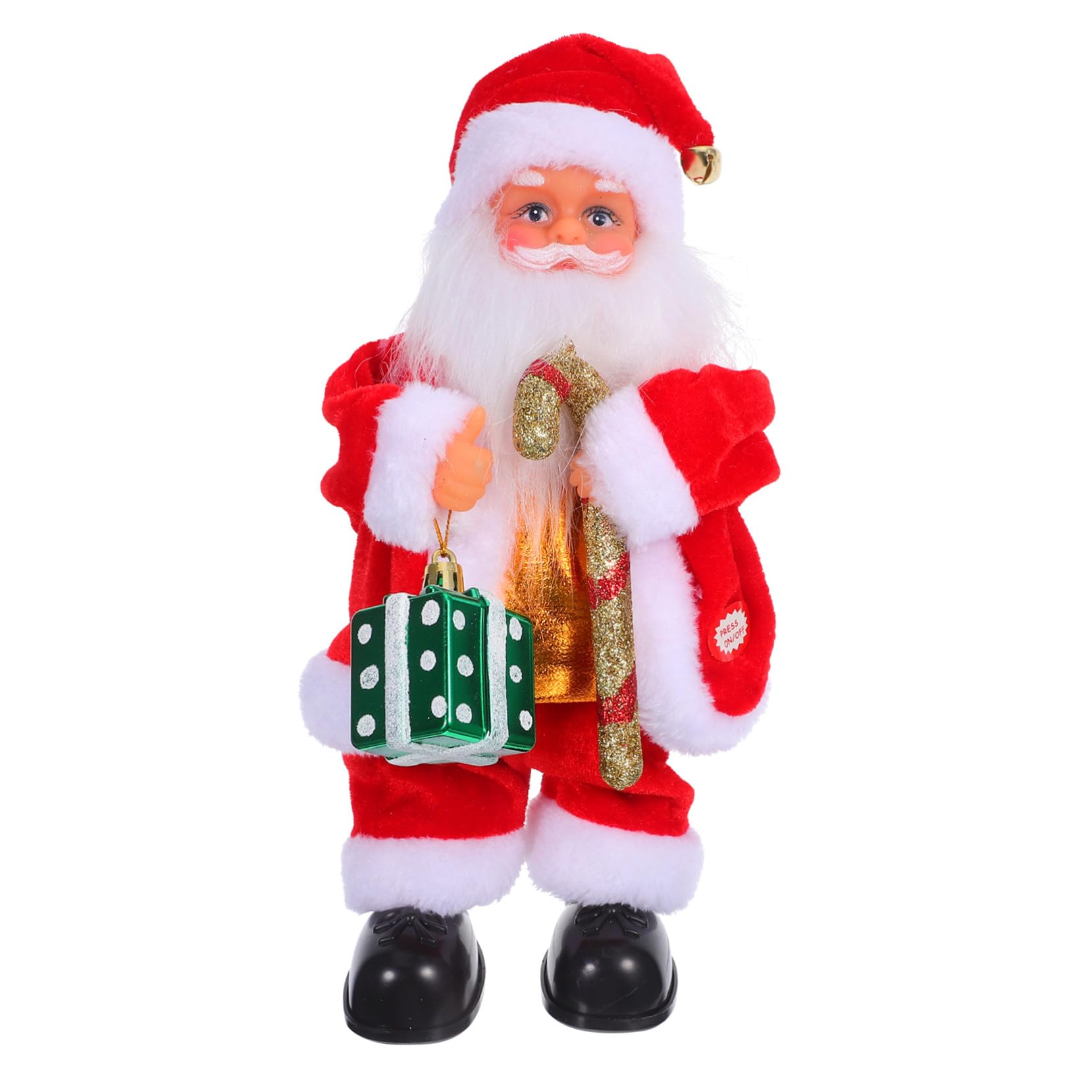 SUPVOX Bambola di Babbo Natale Elettrica Giocattolo Musicale per Feste Natalizie Decorazione Divertente per Ragazzo Ragazza e Caminetti