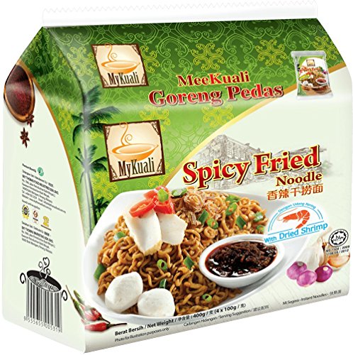8-pack MyKuali / Malaysia Best Brand / Spicy Fried Noodle / Amazing Chili Paste & Fried Shallots With Excellent Springy Chewy Thick Noodles (100g/pack) 8-pack MyKuali / Malaysia Best Brand / Spicy Fried Noodle / Amazing Chili Paste & Fried Shallots With Excellent Springy Chewy Thick Noodles (100g/pack)