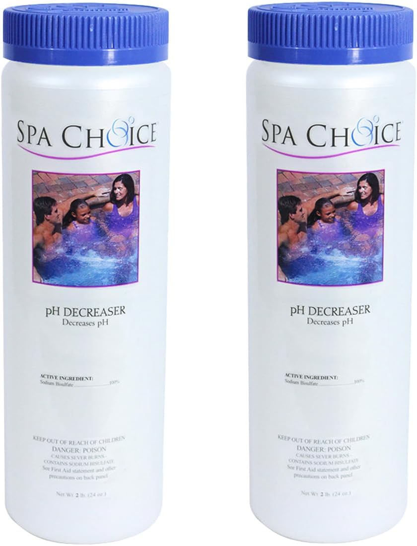 SpaChoice 2.5-Pounds 2-Pack Premium pH Decreaser for Hot Tub, 100% Sodium Bisulfate, Made in USA