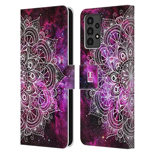 Housse cuir premium Galaxy A13 Nébuleuse Mandala aux finitions soignées