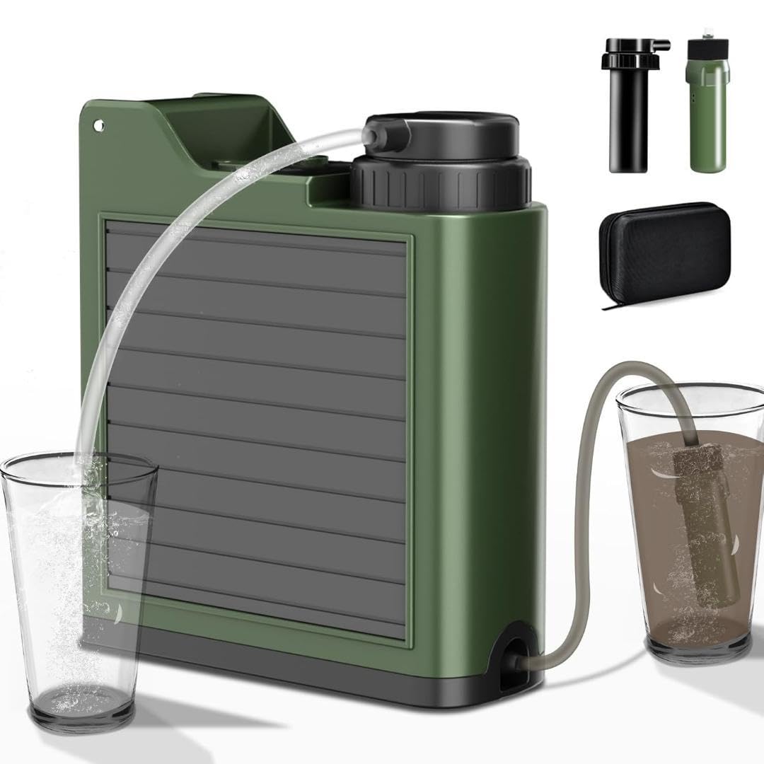 Amazon.co.jp: 災害時に?携帯浄水器 電動浄水器 防災用浄水器 ソーラー 