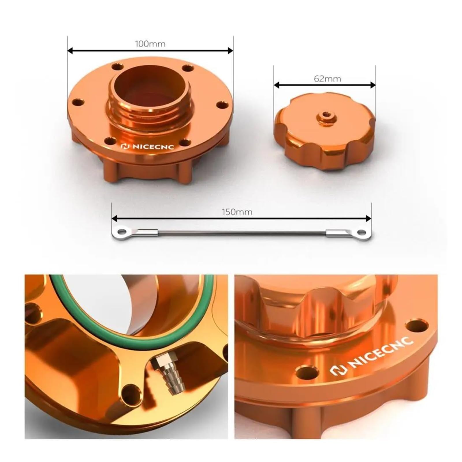 Kit De Tapa De Llenado De Combustible Y Aceite De Motor Para Motocicleta KTM 790 890 Adventure R 2019-2023 790/890 Adventure R/S/Rally 2019-2023(Orange)