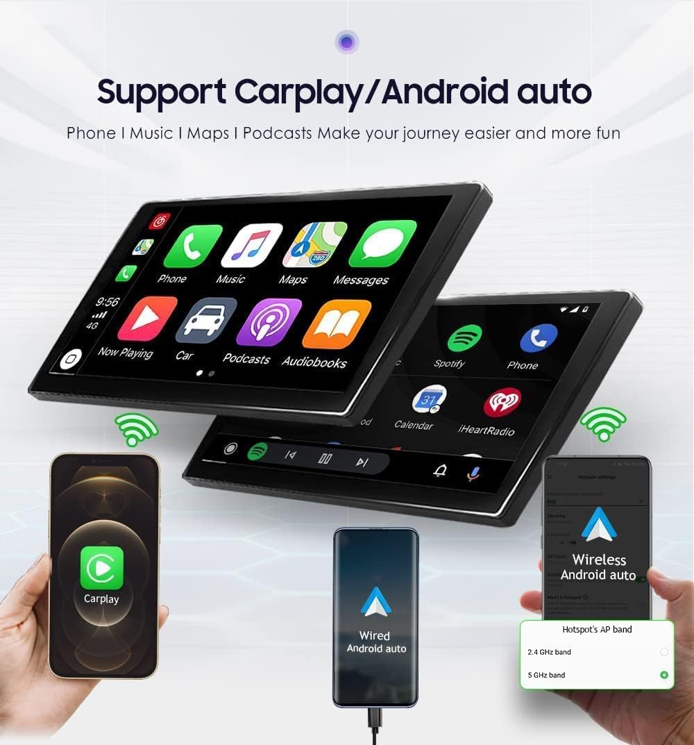 Autoradio per Peugeot 407sw con carplay Android 13, Per Peugeot 407 2004-2011 9 Screen Blu-Ray+fans 8-Core 64 Go ROM sostegno 4G/NAVI/GPS/WiFi/ BT/Radio/TPMS/FM/USB/DAB