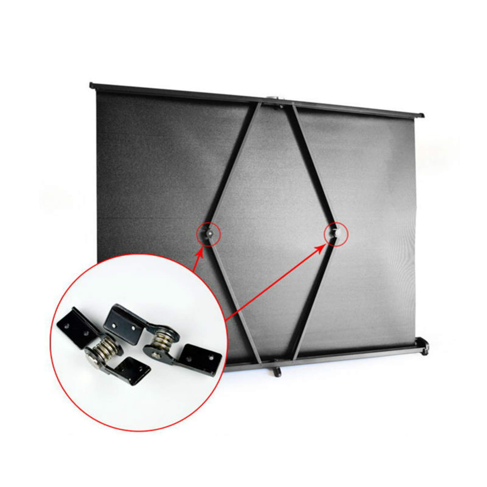 Ręcznie podciągany ekran projektora, kino domowe 4K Ultra HD 3D gotowy przenośny ekran łatwy do przenoszenia do prywatnego kina, spotkania (50"-16:9)