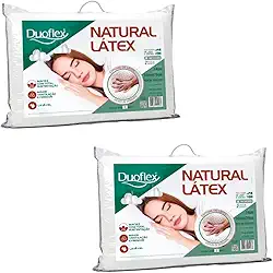 Kit 2 Travesseiro Natural Látex 50x70x14cm