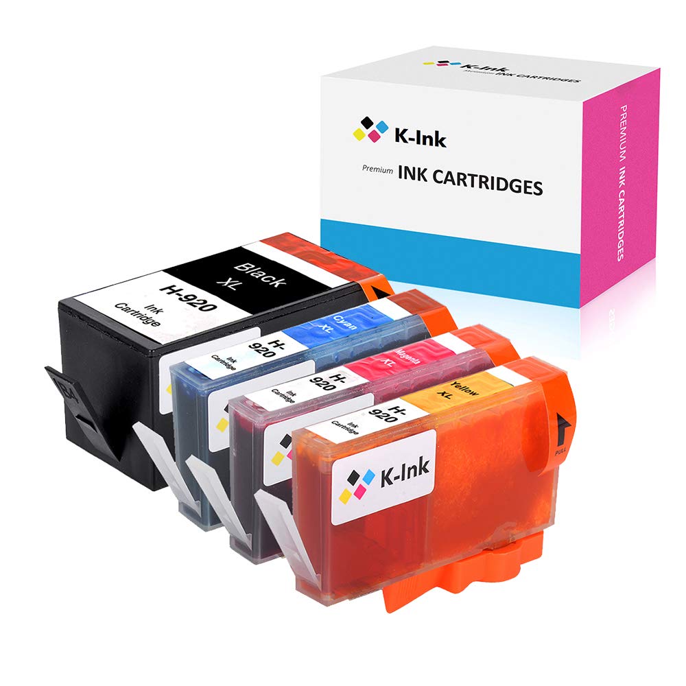 K-Ink Compatible Ink Cartridge Replacement for HP 920 XL 920XL (4 Pack)
