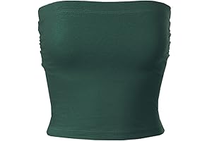 Versatile Dark Green Tube Top for Summer Elegance