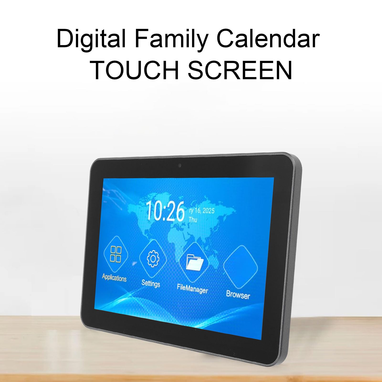 Calendario per la Famiglia Intelligente, Touchscreen da 8 Pollici 5.0 Wireless Display Intelligente Smart Fotogramma per Fotogrammi Pianificatore di (Spina europea)