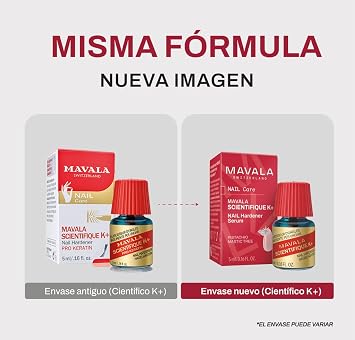MAVALA Scientifique K+ Keratin Hardener Strengthener | Protect Nails | Avoid Breaking and Splitting | Supports Natural Keratinization | Multi-color, 0.16 Fl Oz