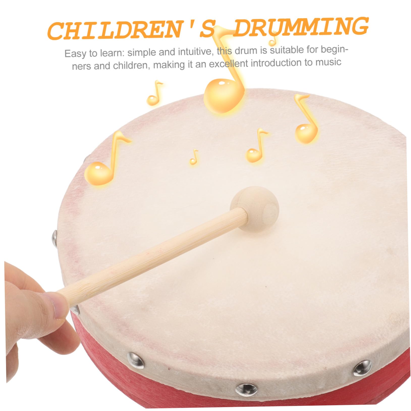 Instrumento Rojo Infantil de Madera y Metal de Percusión para Niños