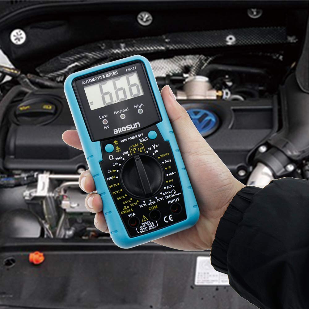 Buy allsun Automotive Multimeter DMM DC Volt Ohm Temp Frequency Diode