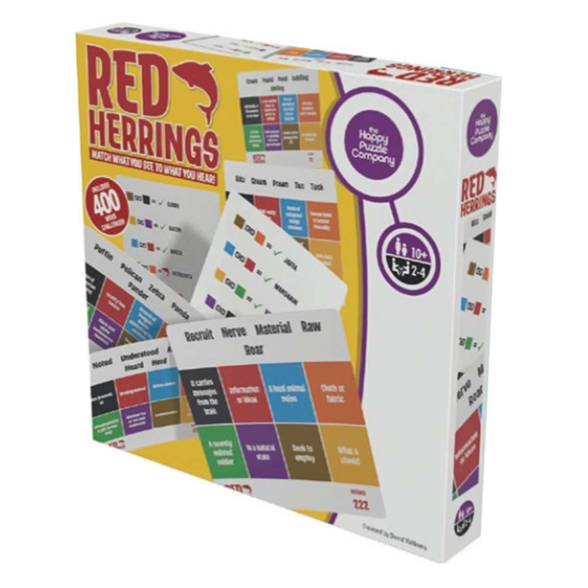 The Happy Puzzle Company Red Herrings - 400 Challenges for Friends and Family Board Game Night - Adults & Kids Smart Games Ages 10+