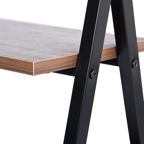 Miniatura 7 de wOod-it Escritorio de escritorio de oficina en casa de 47 pulgadas con estante de 2 niveles, mesa de estación de trabajo que ahorra espacio,