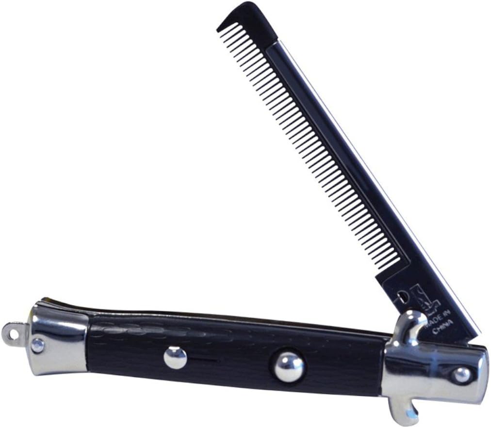 Press the Button and Out Flicks The Comb Also Has A Safety Switch