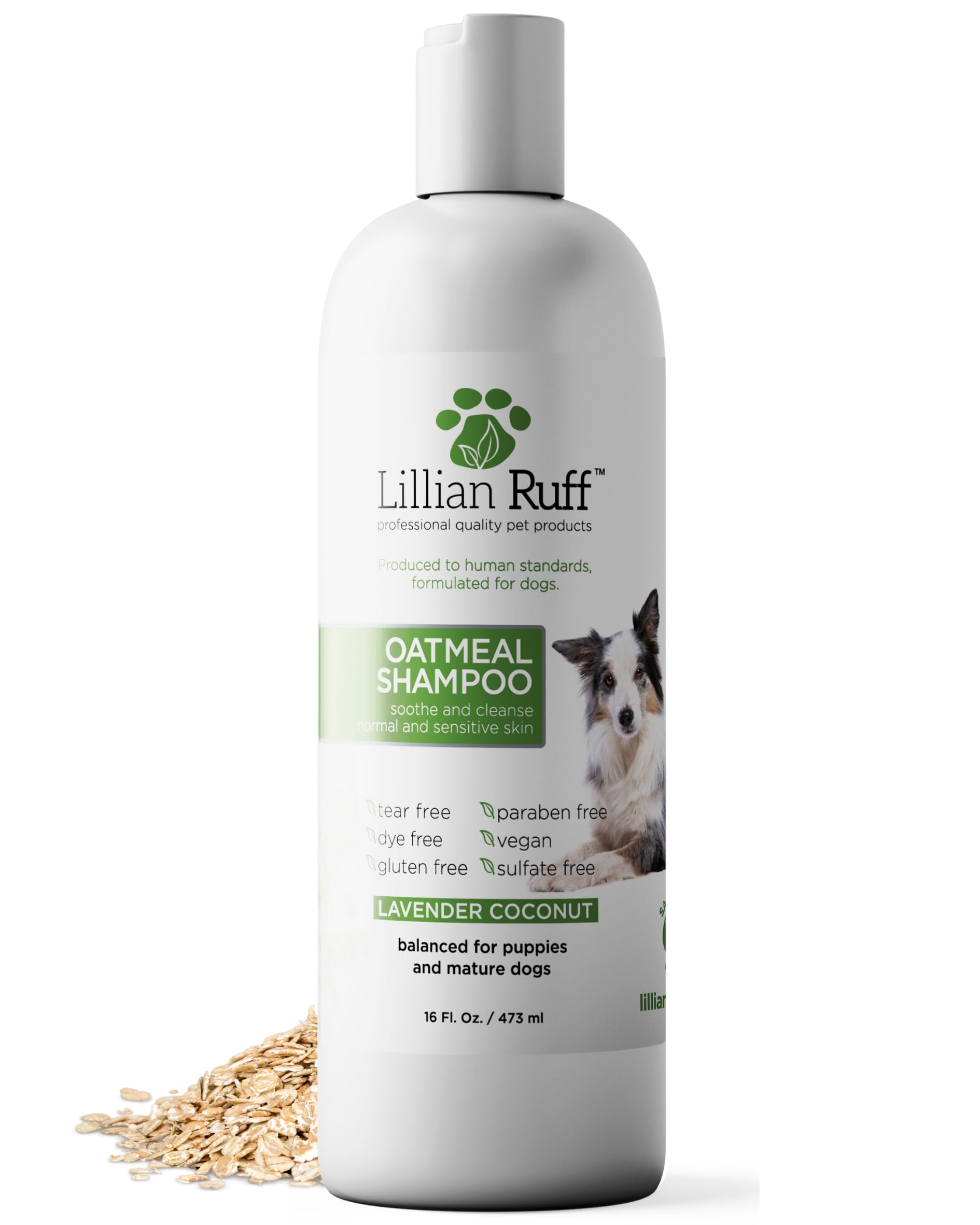 PRO Formula Deodorizing Oatmeal Dog Shampoo - Calms Itching & Allergies, Ultra-Nourishing Dry Skin Relief - Oatmeal, Aloe, Coconut Oil, Lavender & Provitamin B5 - Made in USA (16oz)