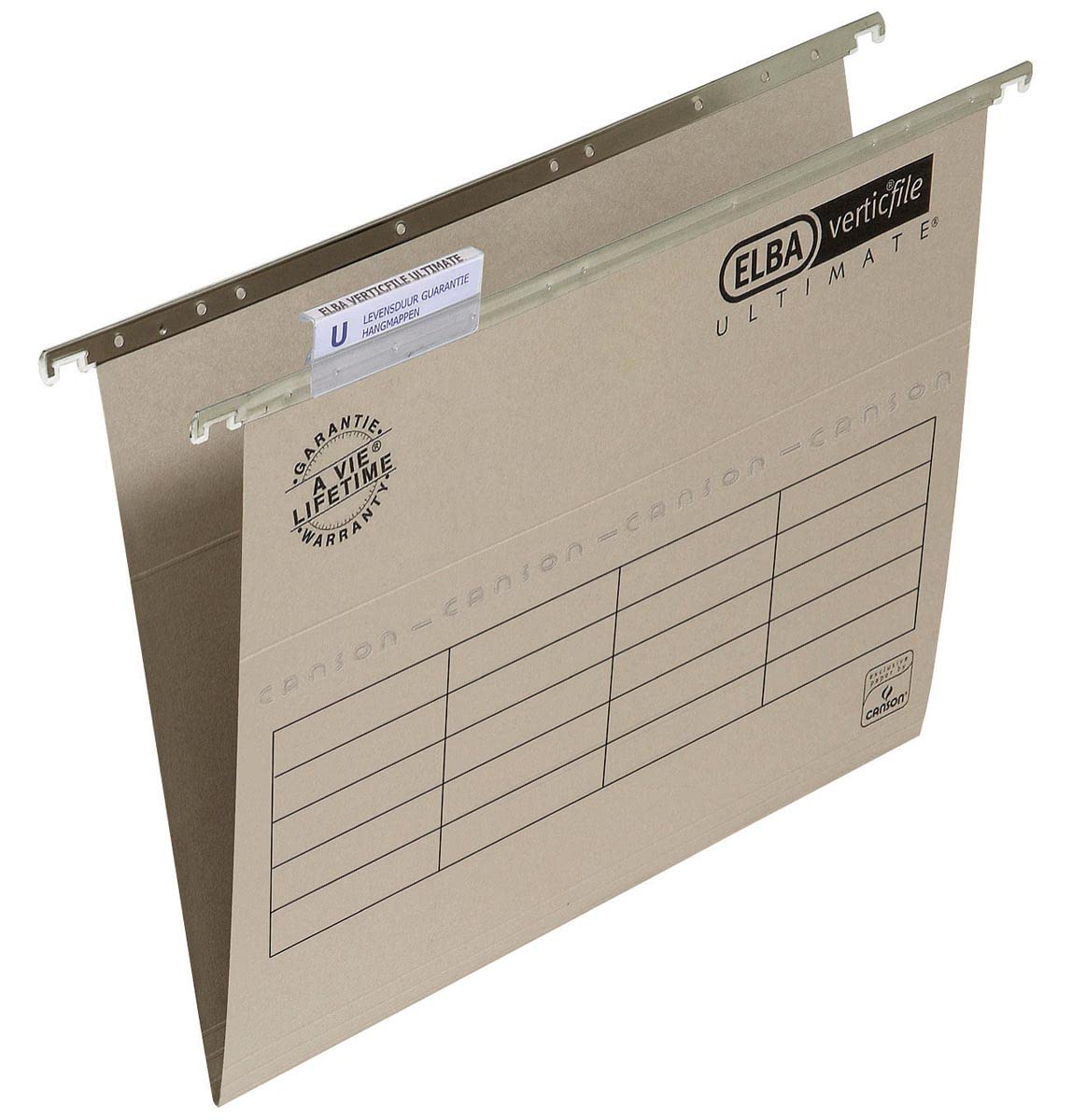 Elba Verticfile Ultimate - Carpeta colgante para cajón (cartón, 25 unidades), color gris