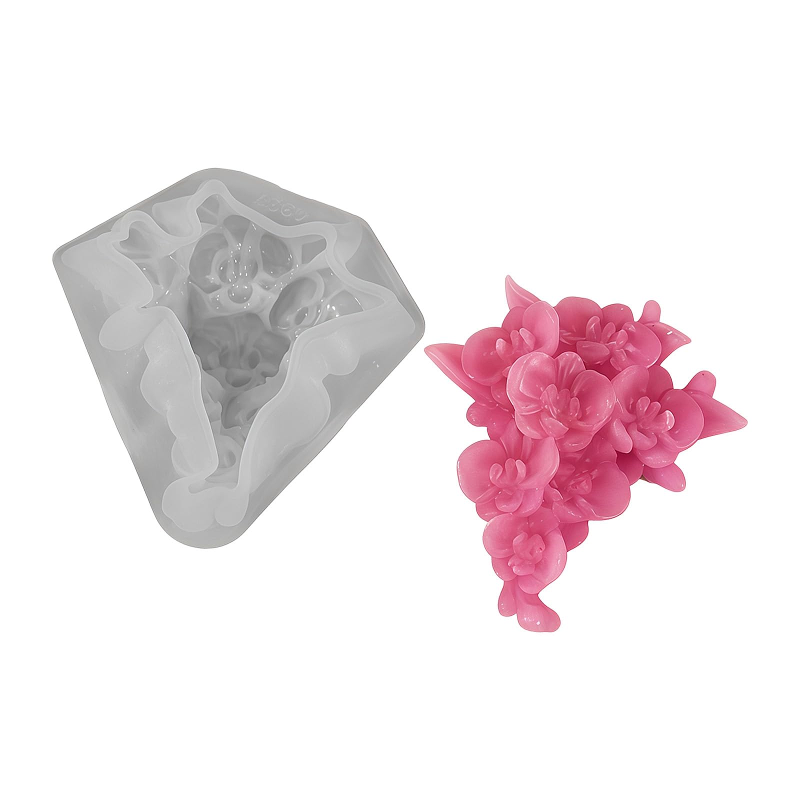CAZSTYK Phalaenopsis Flower Shape Silicone for Soap Chocolate Baking Resin Casting Flower Elastomer Cast