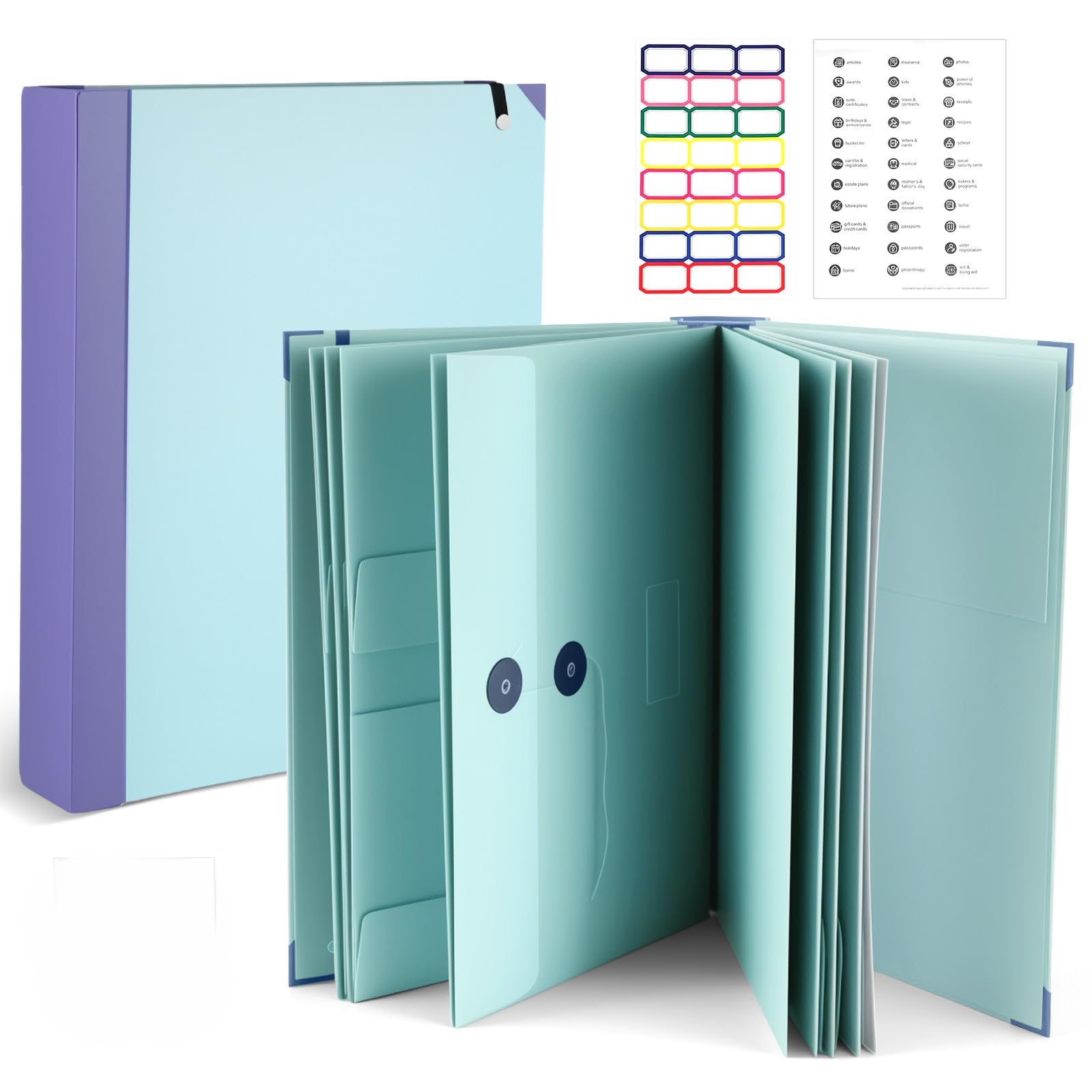 Important Document Organizer - If I Die Binder UK, in Case I Go Missing Binder, Life Book Document Organiser, Life Book Document Organiser with Sticker, Protective File Storage for Work Office School — image 1