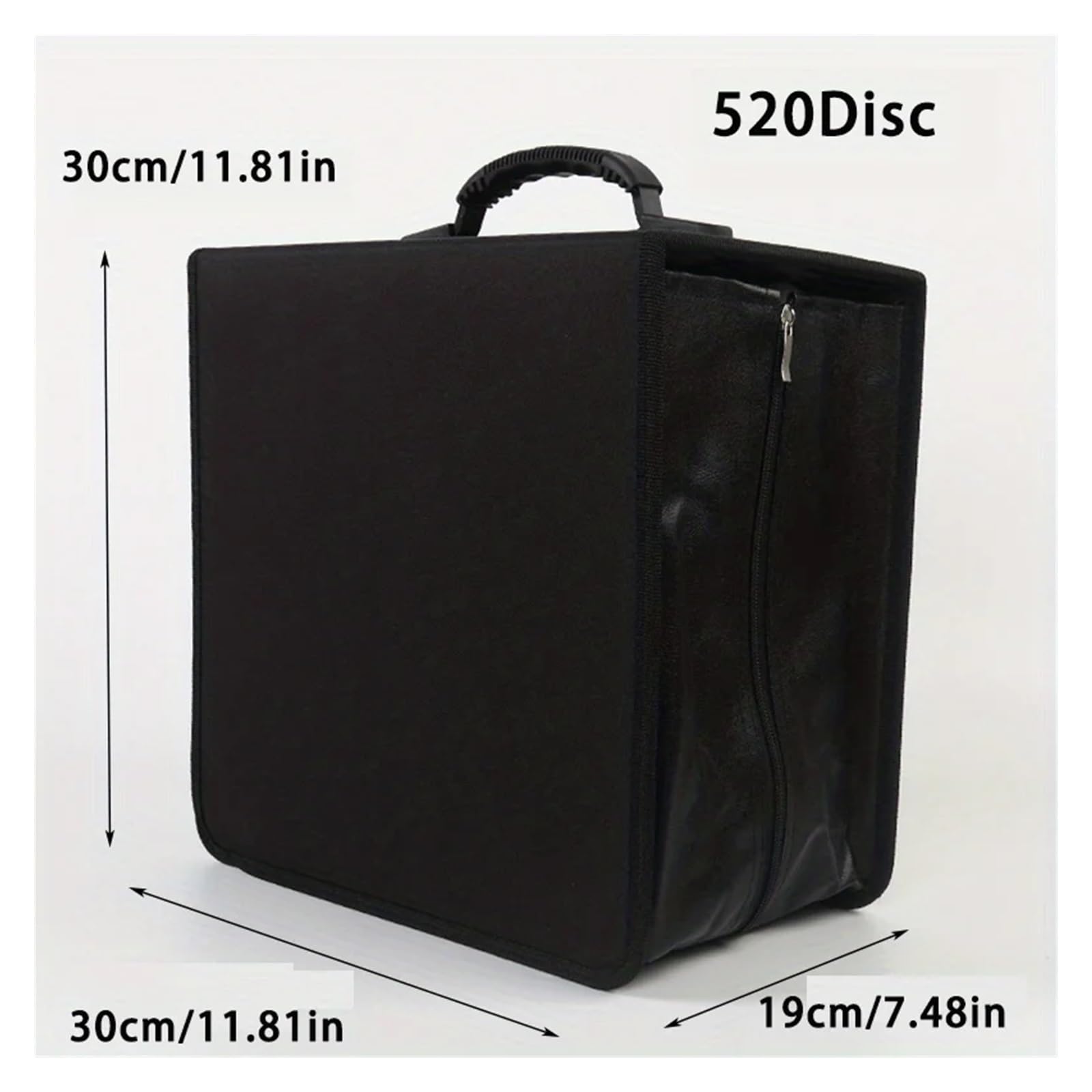Bolsa para Guardar DVD Bolsa de Almacenamiento CD Tela Oxford for Viajes en Coche, Organizador DVD Capacidad 520, Estuche Grande portátil, protección contra arañazos