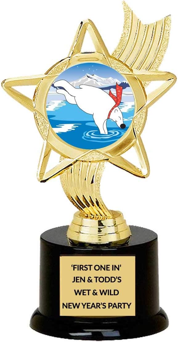 Custom Polar Bear Plunge Trophy - Free Engraving
