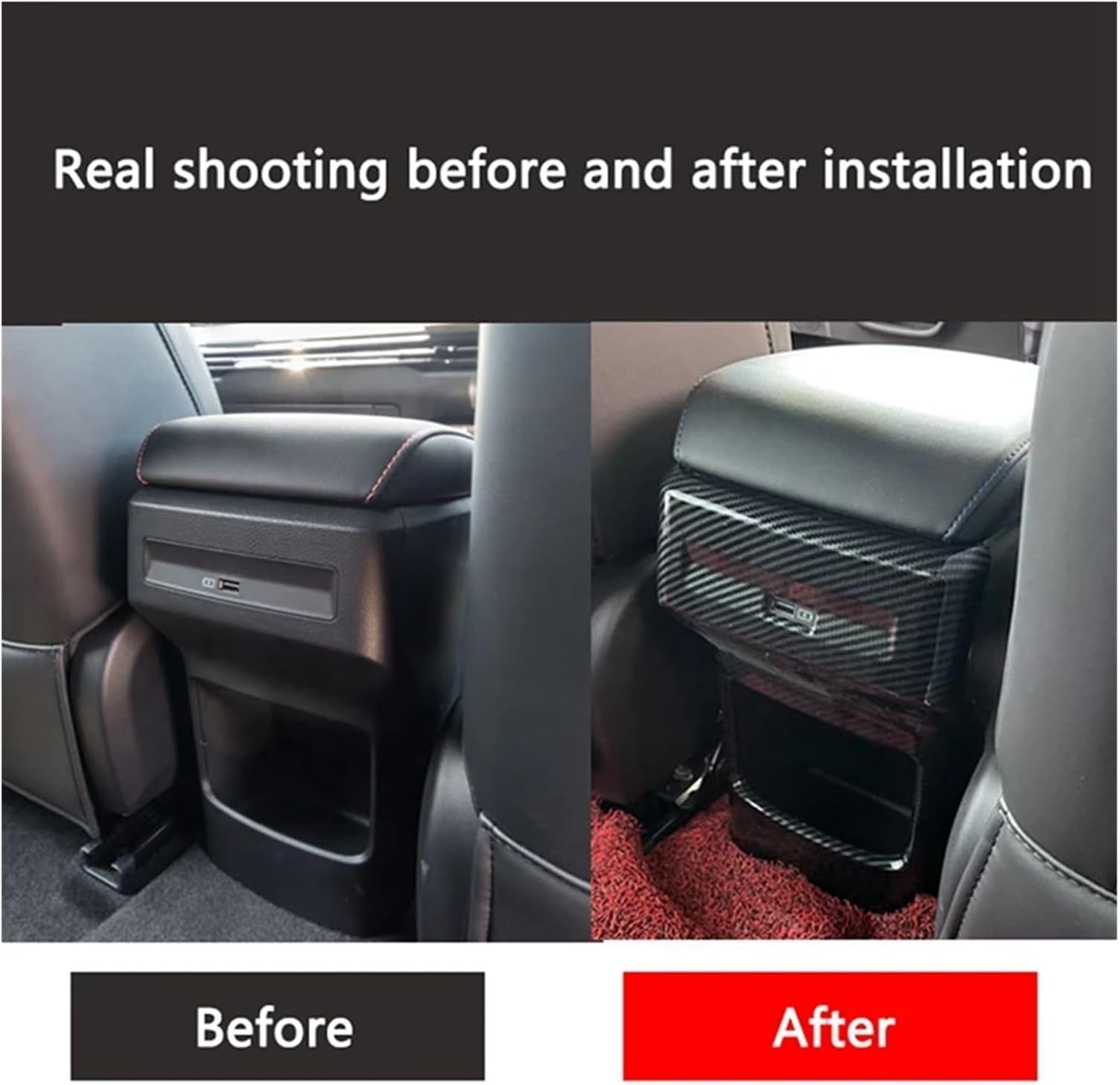 1 PCS Car Rear Air Outlet Cover Trim Anti Kick Panel ABS Carbon Fiber Sticker Accessories for MG 4 MG4 EV Mulan 2023